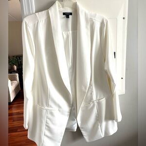 torrid Ivory Open-Front Blazer Jacket